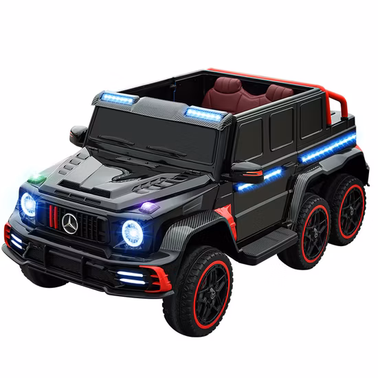 Das Elektroauto für Kinder kann mit der Fernbedienung vier auf dem Babyspielzeug sitzen